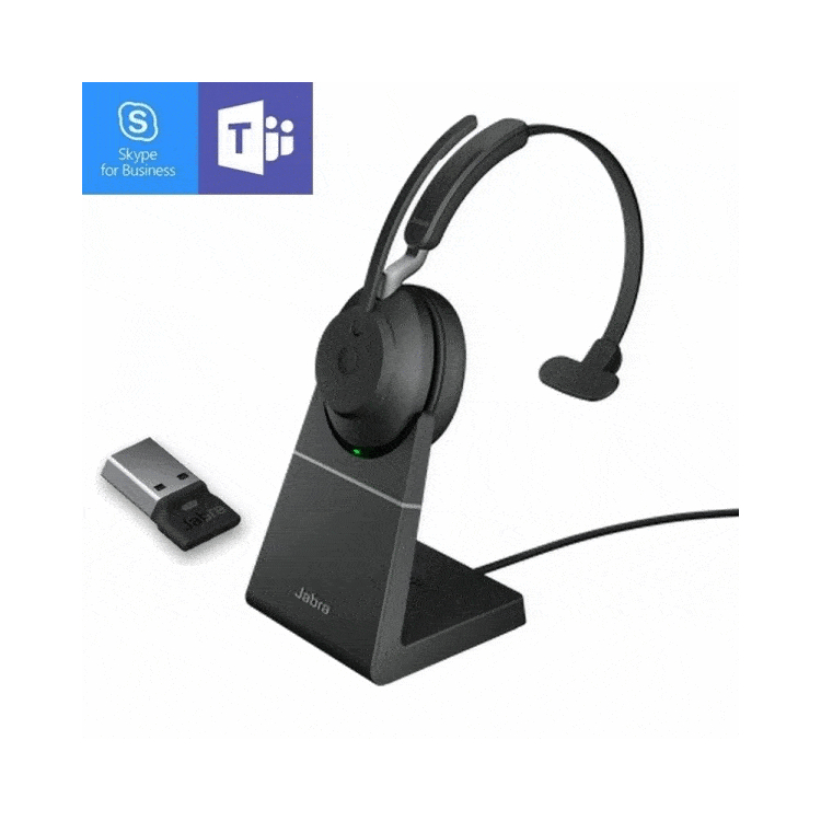 Jabra Evolve2 65 Link380a MS Mono Stand Black Jabra Evolve2 65 Link380a MS Mono Stand Black