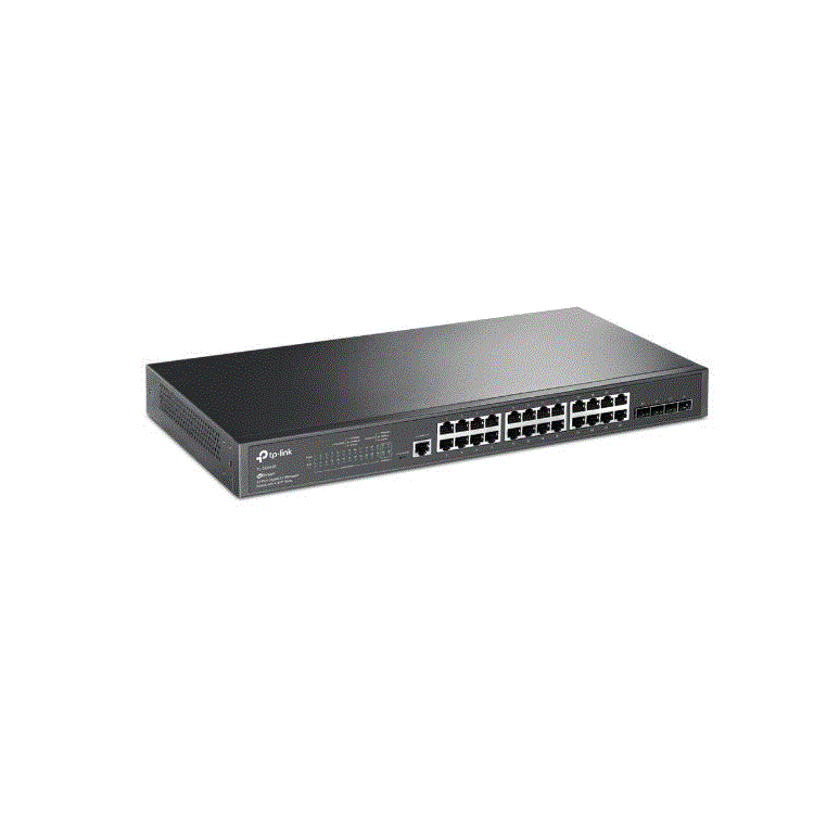 JetStream 24-Port Gigabit L2+ Managed Switch with 4 SFP Slots JetStream 24-Port Gigabit L2+ Managed Switch with 4 SFP Slots