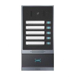 Interphone IP video+audio, 5 boutons rtroclairs avec tiquettes, lecteur