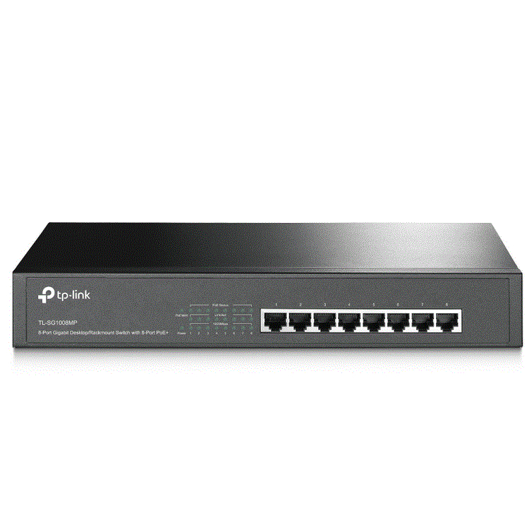 8-Port Gigabit PoE+ Switch, 8 Gigabit RJ45 Ports, 802.3at/af, 126W PoE Power, 1U 8-Port Gigabit PoE+ Switch, 8 Gigabit RJ45 Ports, 802.3at/af, 126W PoE Power, 1U