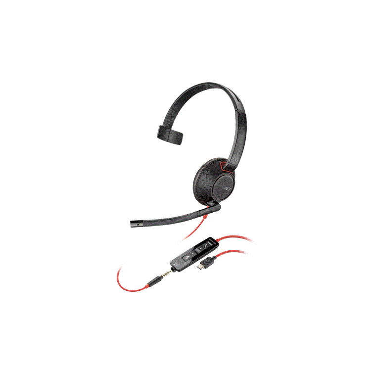 POLY Blackwire C5210 casque MS USB-C/A+Jack 3.5 - 1 couteur POLY Blackwire C5210 casque MS USB-C/A+Jack 3.5 - 1 couteur