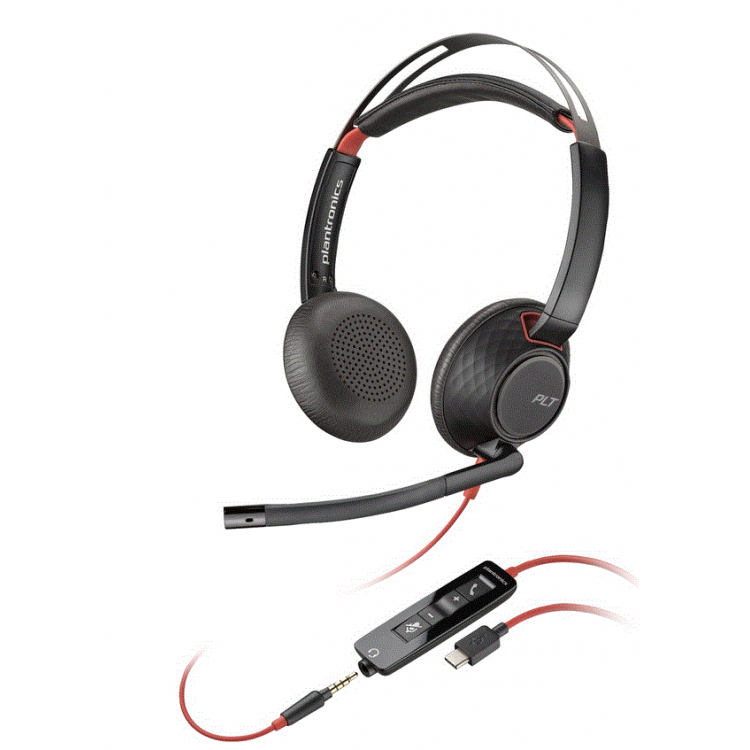 POLY Blackwire C5220 casque MS USB-C/A+Jack - 2 couteurs POLY Blackwire C5220 casque MS USB-C/A+Jack - 2 couteurs