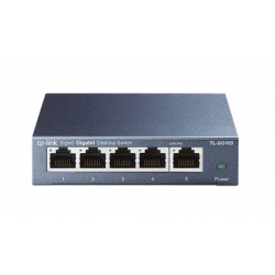 5-port Desktop Gigabit Switch, 5 10/100/1000M RJ45 ports, steel case