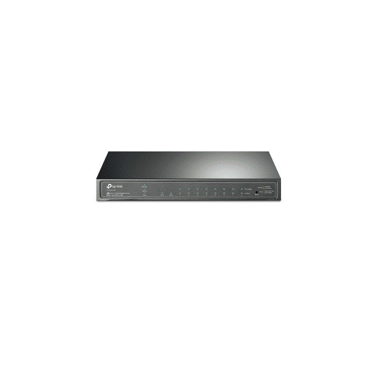 JetStream 8-Port Gigabit PoE Smart Switch, 8 Gigabit RJ45 Ports, 2 SFP Slots, 8