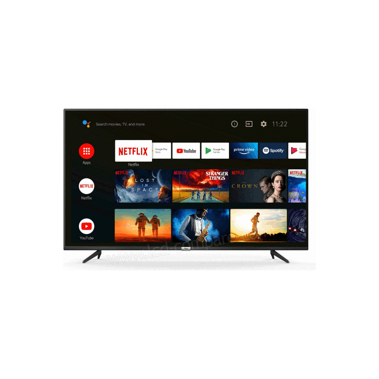 Ecran 65" LCD/LED, 3840x2160,PPI 1200Hz,USB,Wifi,Android 9.0,VESA®400x200,HDR