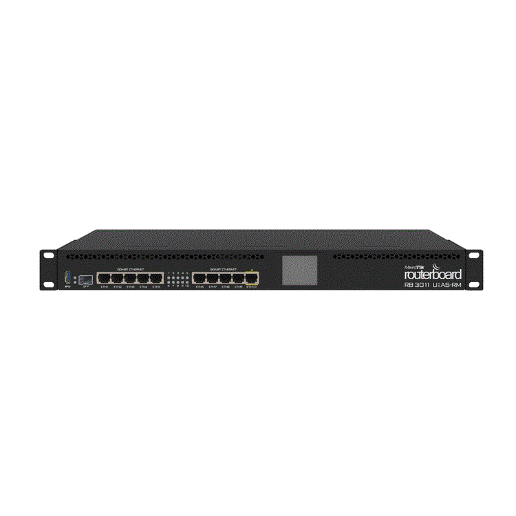 RouterBOARD 3011UiAS with Dual core 1.4GHz ARM CPU, 1GB RAM, 10xGbit LAN, 1xSFP