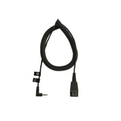Jabra Quick Disconnect QD to 2.5 mm Jack Coiled Cord, 2 Meter